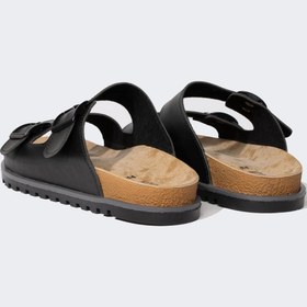 تصویر Erkek Yüksek Taban Çift Bantlı Suni Deri Terlik C3048AX24HS 