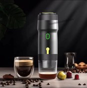 تصویر مینی اسپرسو ساز کپسولی شارژی برند تالی مشکی - سبز Mini Capsule Coffee Maker