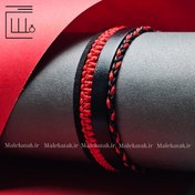 تصویر دستبند چرمی پسرانه مدل جانان 