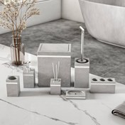 تصویر ست سرویس بهداشتی هارمونی مدل رویا ۷ پارچه طرح بتن طوسی 