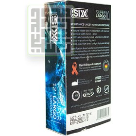 تصویر کاندوم سیکس مدل Super Largo بسته 12 عددی 