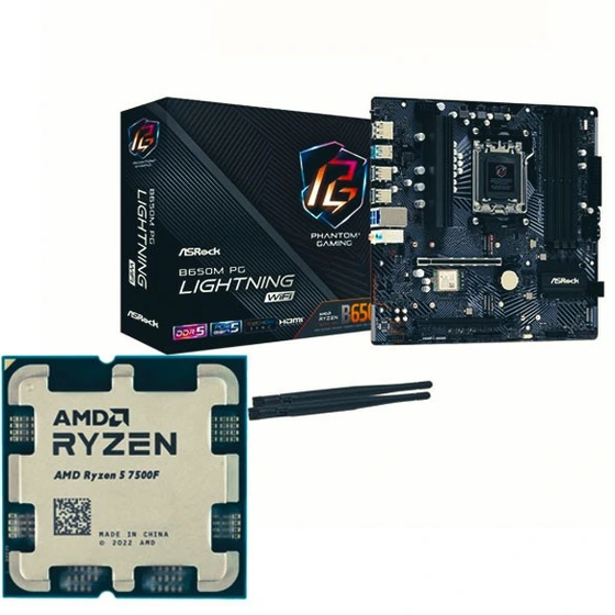 خرید و قیمت باندل پردازنده AMD RYZEN 5 7500F با مادربرد ASROCK
