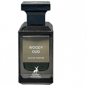 تصویر وودی عود ادو پرفیوم زنانه مردانه میسون الحمبرا حجم 80 میل عطر اورجینال Woody Oud Eau de Parfum Women and Men Maison Alhambra 80 ML