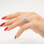 تصویر حلقه نقره زنانه طرح کهکشان عیار۹۲۵ Silver ring