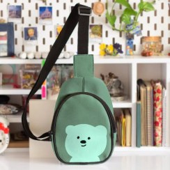 تصویر کیف کراس بادی طرح خرس 
