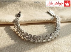 تصویر دستبند نقره طرح نسترن زنانه - کد 112701 