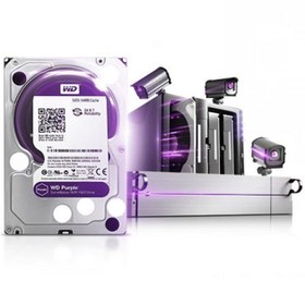 تصویر هارددیسک اینترنال وسترن دیجیتال مدل Purple Surveillance WD62PURZ ظرفیت 6 ترابایت Western Digital Purple WD62PURZ Internal Hard Disk 6TB