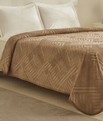 تصویر پتوی یک نفره چند رنگ قهوه سبک پتو تک RITA Karaca Home 