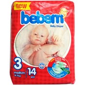 تصویر پوشک ببم مدل New سایز 3 بسته 14 عددی Bebem New Size 3 Diaper Pack of 14