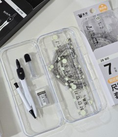 تصویر ست خطکش و پرگار 7تکه 