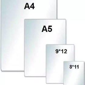 تصویر پرس (لمینت) کردن برگه با ابعاد مختلف 