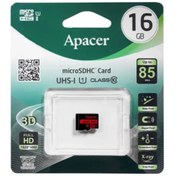 تصویر کارت حافظه microSDHC اپیسر مدل AP16G کلاس 10 استاندارد UHS-I U1 سرعت 85MBps ظرفیت 16 گیگابایت 