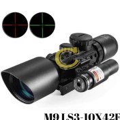 تصویر دوربین تفنگ مدل M9 لیزردار LS3-10X42E حرفه ای 