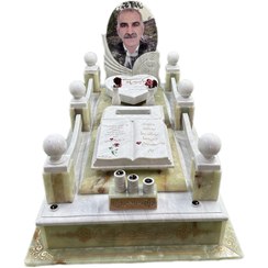 تصویر سنگ قبر مرمریت ازنل طرح گلبهار کد 301 