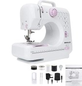 تصویر چرخ خیاطی مینی چند منظوره، برقی و باتری خور ، پدالی و دارای 12 نوع دوخت برند MEGLE مدل FHSM-505 همراه کیت کامل خیاطی MEGLE FHSM-505 Sewing Machine with Foot Pedal 12 Point Quick Start
