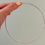 تصویر طوق نگین دار تک ردیف 