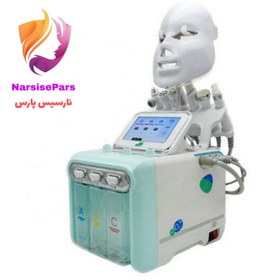 تصویر دستگاه هیدروفیشیال 7 کاره نیوفیس موتور سنگین مدل 2023 ا Hidrofishyal hydrofacial machine 7 handpiece 2023