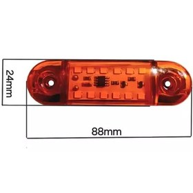 تصویر چراغ خطر خودرو 202 چشمک زن پلیسی رنگ نارنجی چند حالته مناسب انواع خودروهای سواری و وانت و نیسان با برق 12 ولت 