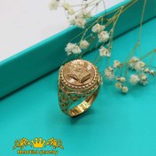 تصویر انگشتر مردانه تاج ۱۸ عیار طلا 