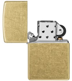 تصویر فندک اورجینال بنزینی زیپو مدل Zippo 48267 REGULAR STREET BRASS 48267 REGULAR STREET BRASS