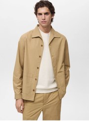 تصویر کت پیراهن پاموکی با جیب - مردانه مانگو - MANGO Man -- 927391824- اورجینال 