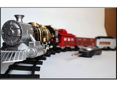 تصویر قطار کلاسیک مدل کنترلی، موزیکال، دودزا و چراغدار 19 قطعه اسباب بازی 