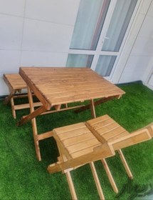 تصویر میزوصندلی ونیمکت تاشو table,chair and folding bench