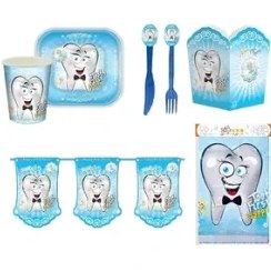 تصویر مجموعه 69 عددی تم جشن دندونی پسرانه 