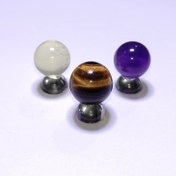 تصویر گوی آمیتیست گوی چشم ببر گوی سیترین وارداتی برزیلی گرید بالا - سیترین 