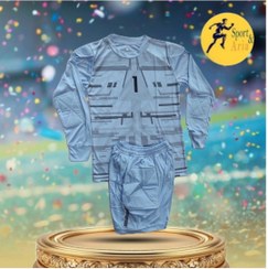 تصویر پیراهن و شورت دروازبانی پسرانه سایز ۳ رنگ طوسی 