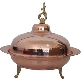 تصویر مرغ خوری مسی | درب دار 