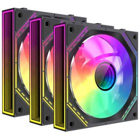 تصویر Gamemax FN12A S3I Black 3-in-1 ARGB Computer Case Fan 