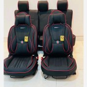 تصویر روکش صندلی خودرو ایران خودرو مدل گوچی تمام چرم مناسب سمند و سورن پلاس 