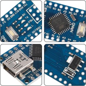 تصویر برد آردوینو نانو Arduino Nano V3.0 CH340 UnSoldered 