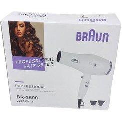 تصویر سشوار حرفه ای موتور سنگین براون 2200 وات ا BRAUN BR-3600 BRAUN BR-3600