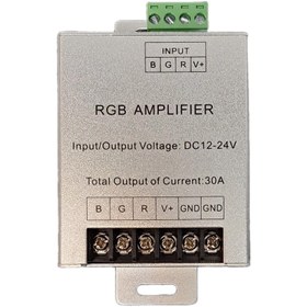 تصویر آمپلی فایر RGB با حداکثر جریان 30A Amplifier RGB 12-24 V DC -30A