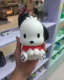 تصویر قلک سگ سفید پاپی 