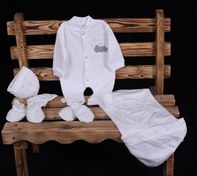 تصویر ست نوزادی آویزدار پنبه ای خرگوش و قلب سایز ۰ تا ۳ ماه 