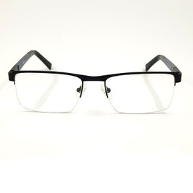 تصویر عینک طبی مردانه فریم تیتانیوم مشکی کد 00106 