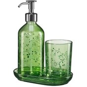 تصویر ست سرویس بهداشتی ایکیا، مدل GANSJÖN، سبز، 3 عددی 