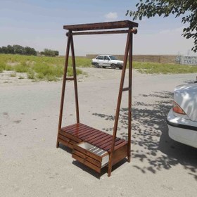 تصویر رگال چوبی دو کشودار 