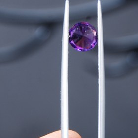 تصویر سنگ آمیتیست بنفش جواهری تراش گرد 2.15 قیراط 