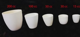 تصویر بوته آلومینایی 1700 درجه در اندازه های مختلف - 15 سی سی Alumina (Al2O3) Crucible