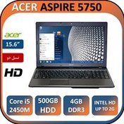 تصویر لپ تاپ ایسر استوک مدل ACER ASPIRE 5750 / Core i5 2450M / 4GB DDR3/ 500GB HDD 