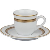 تصویر قهوه خوری لب طلا ۱۲ پارچه مدل کلاسیک برند تقدیس 