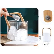 تصویر جایخی پیرکس مربع با دسته بامبو 