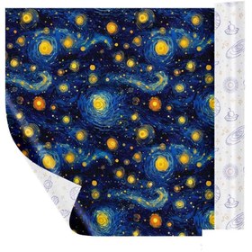 تصویر کاغذ کادو دورو ایمان طرح گلکسی ومپ1کد0347 