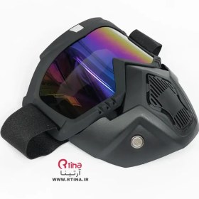 تصویر عینک موتور سواری فیس دار BLACK B-32 face glasses BLACK B-32 | Motorcycle face