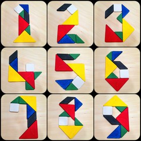 تصویر پازل تانگرام Tangram puzzle