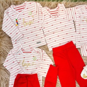 تصویر ۱۹ تکه بیمارستانی کوکالو طرح love قرمز 